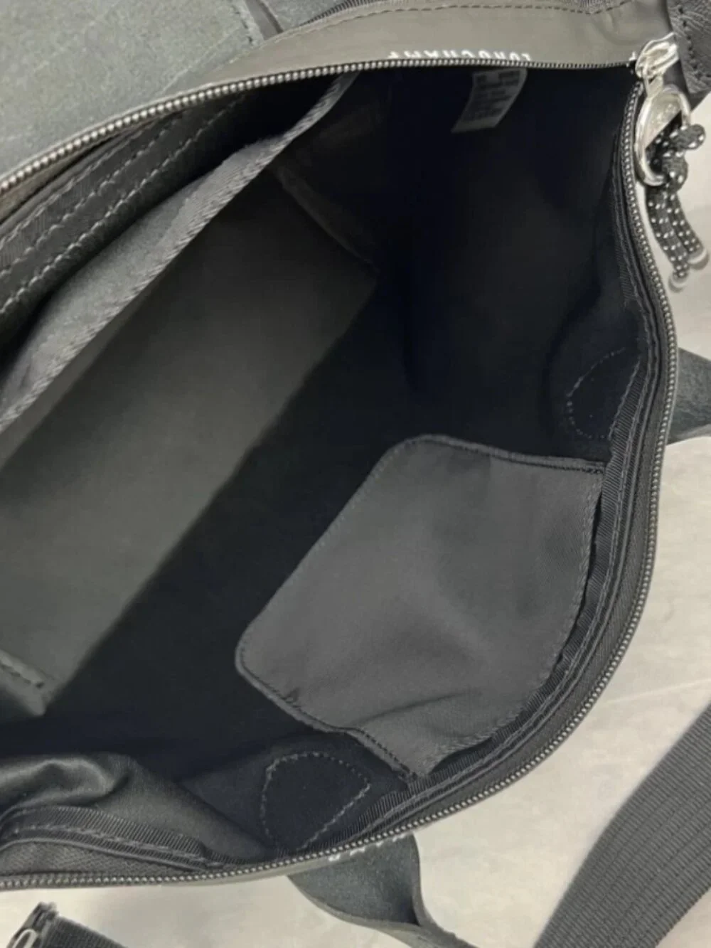 Black Foldable Tote Crossbody Bag Small Size 1512 - Picture 4 of 4